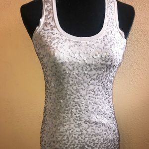Silver sequined cocktail dress size small SALE!!!!